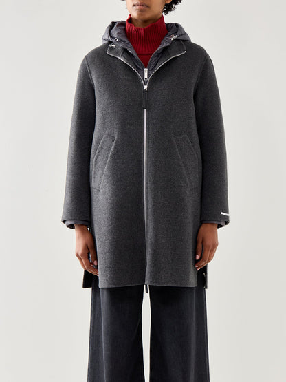 Marella Sport Moriana Coat With Hood Grey