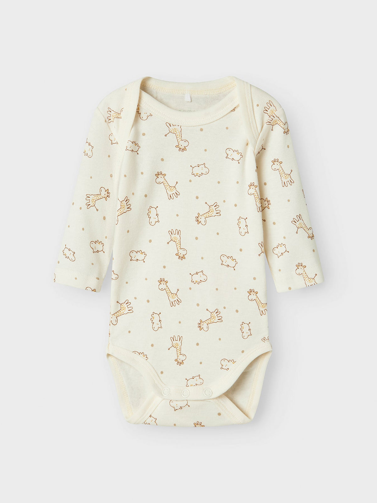 Baby Giraffe Print Long Sleeve Bodysuit 3 Pack Multi