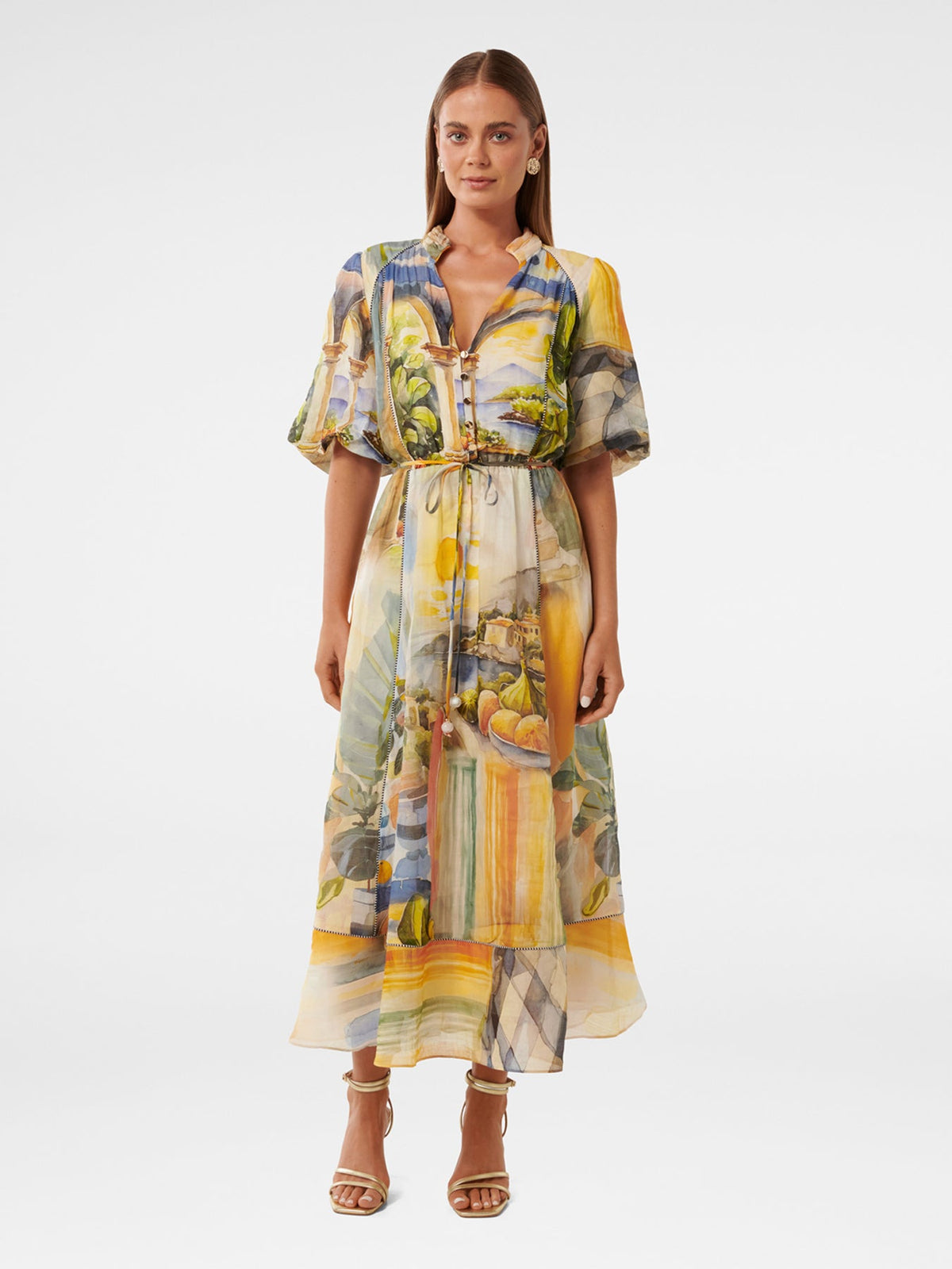 Viola Printed Midi Dress
