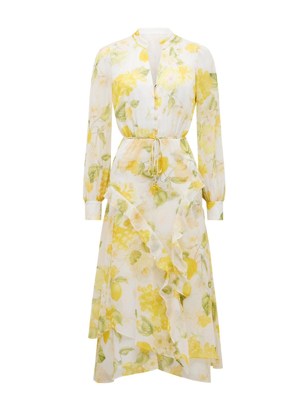Sutton Ruffle Hem Midi Dress