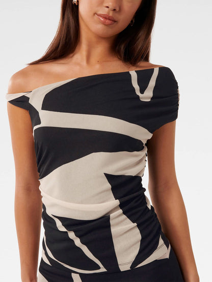 Mia Mesh Twist Side Top