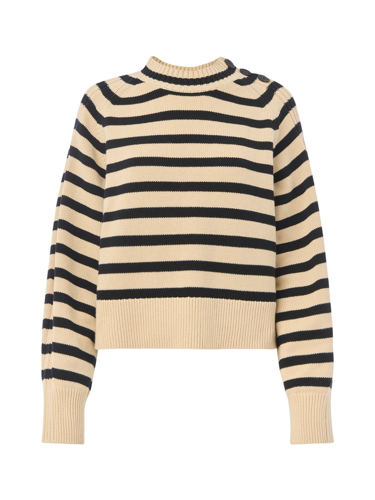 Stripe Detail Cotton Knit