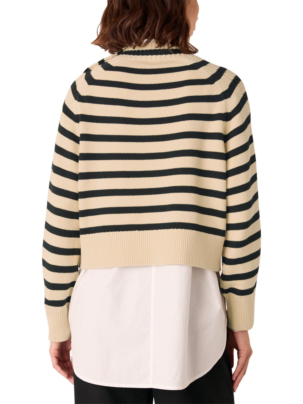Stripe Detail Cotton Knit
