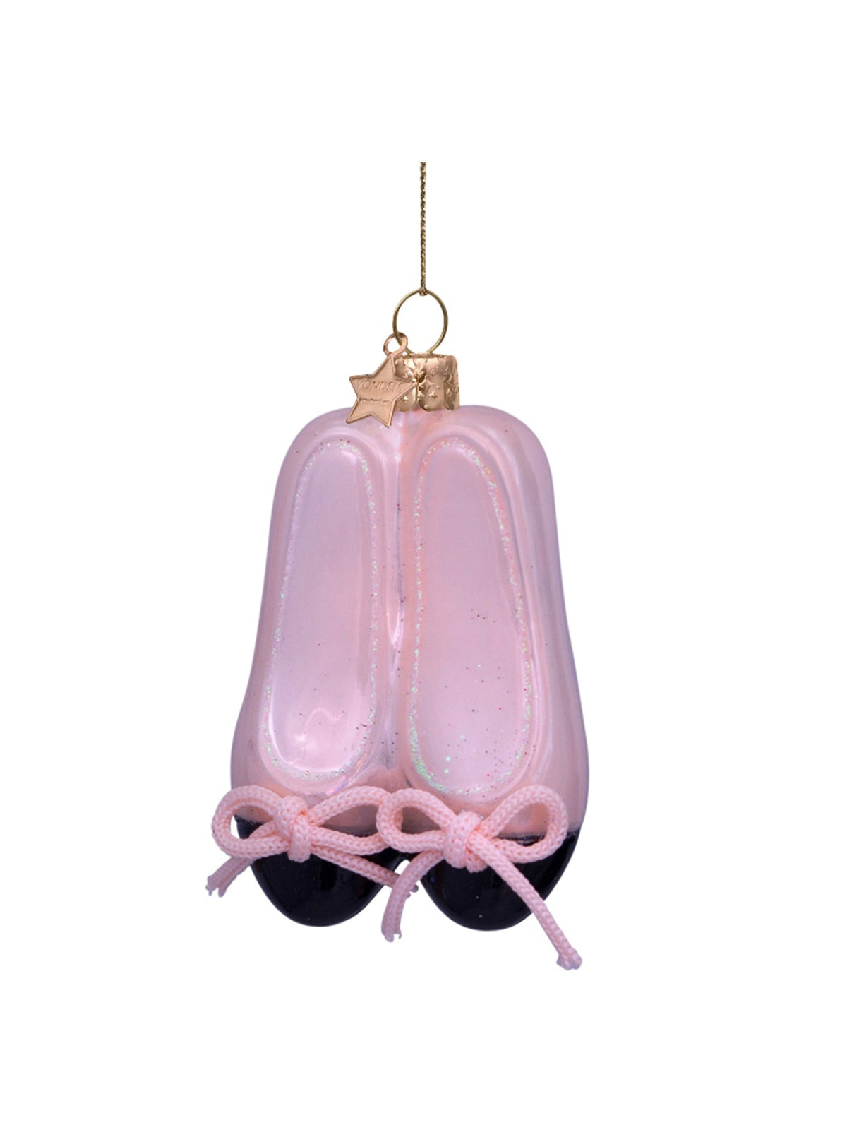 Ballet Shoes Glass Christmas Hanging Decoration