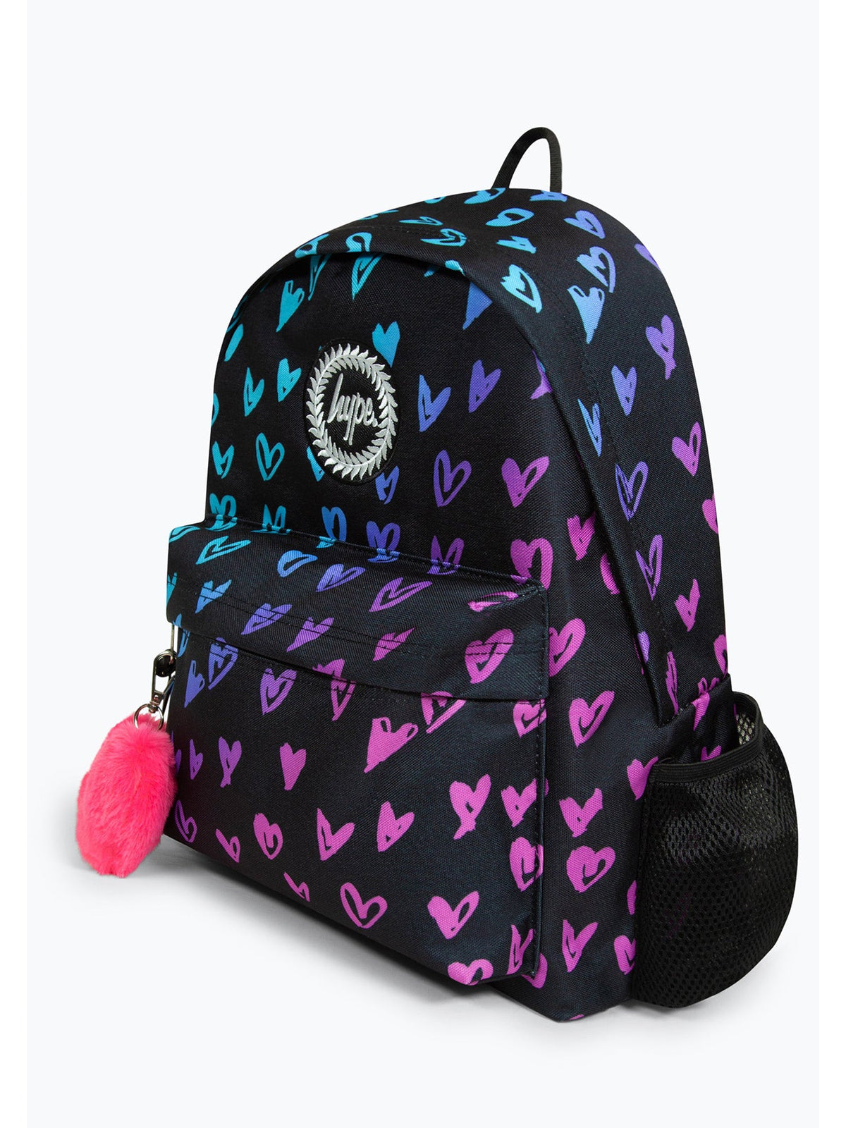 Hype Kids Black Scribble Hearts Backpack