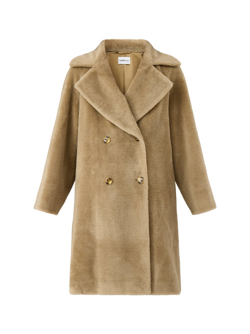 Rosalia Coat Double Breasted Maxi Olive