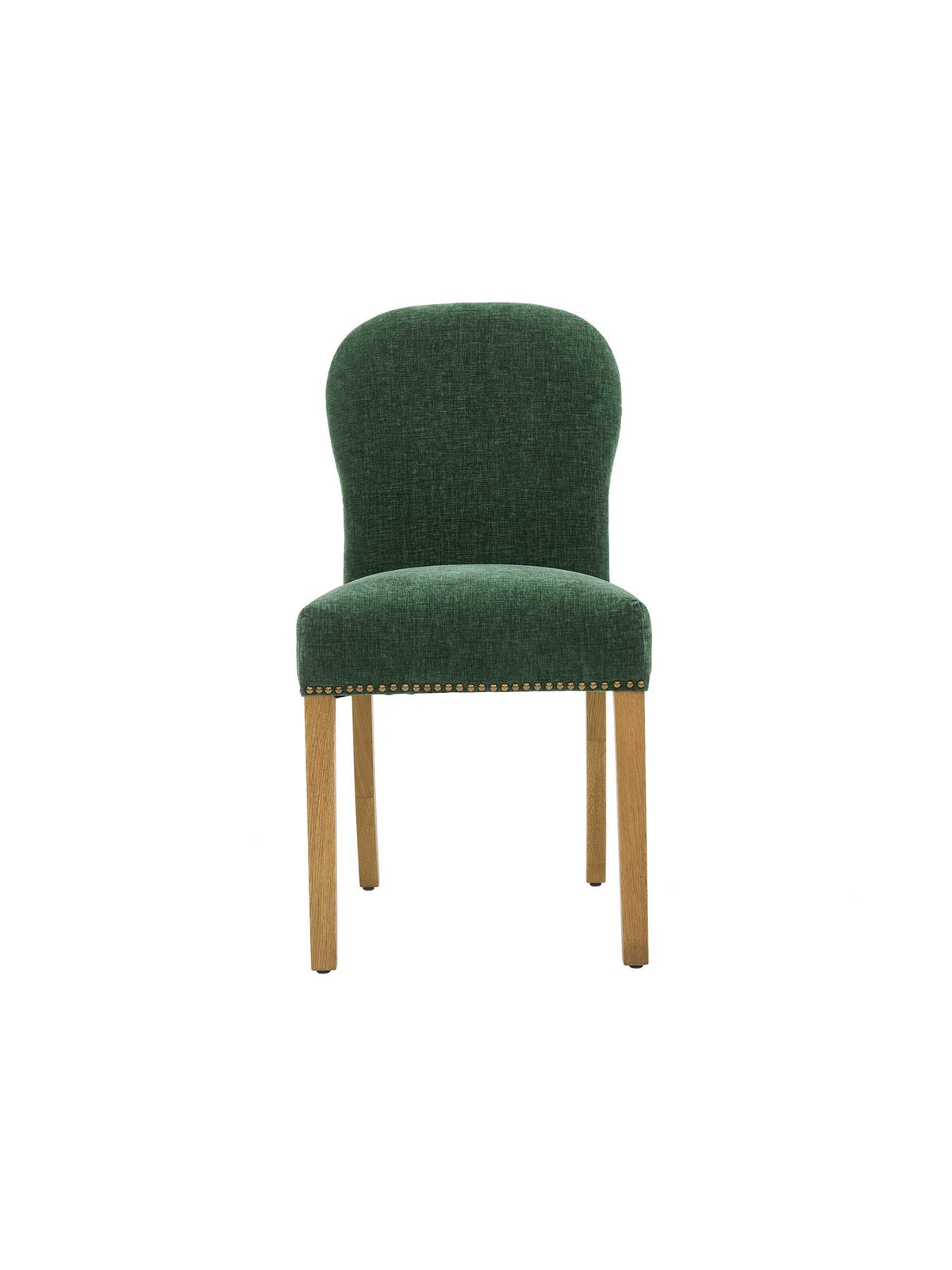 Gable Green Fabric Dining Chair with Light Legs