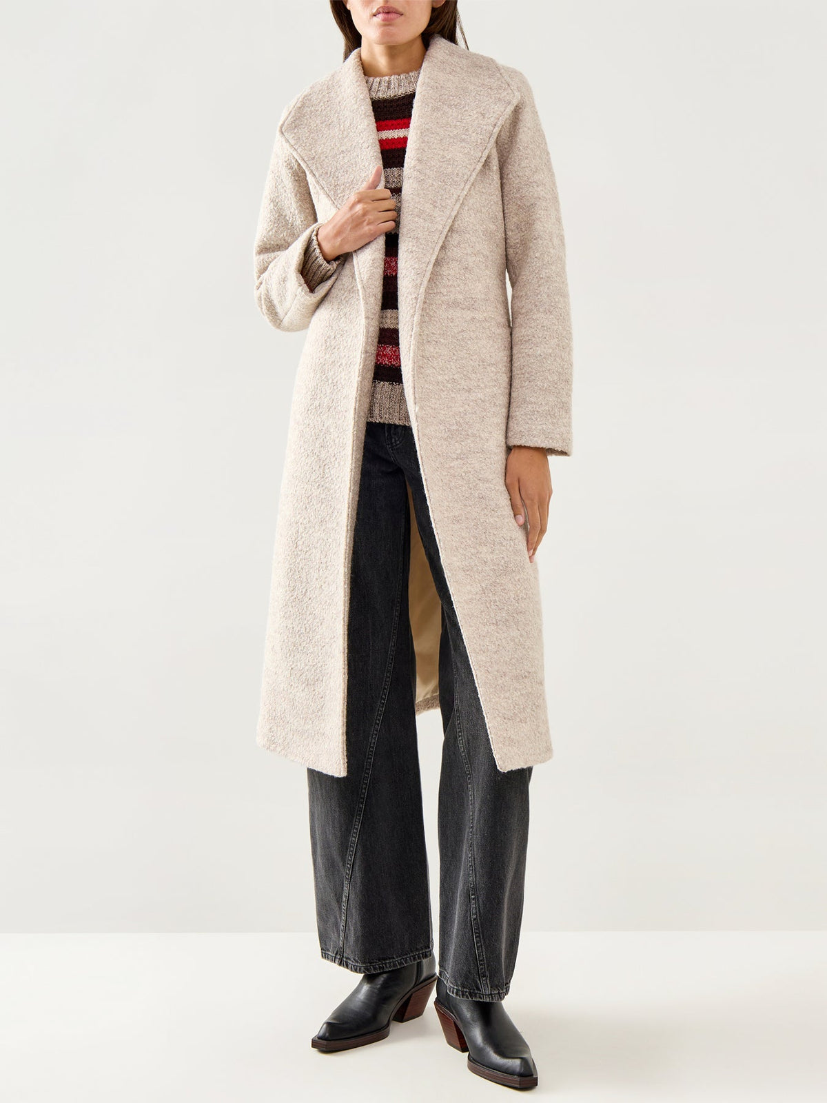 Rosa Boucle Coat Grey