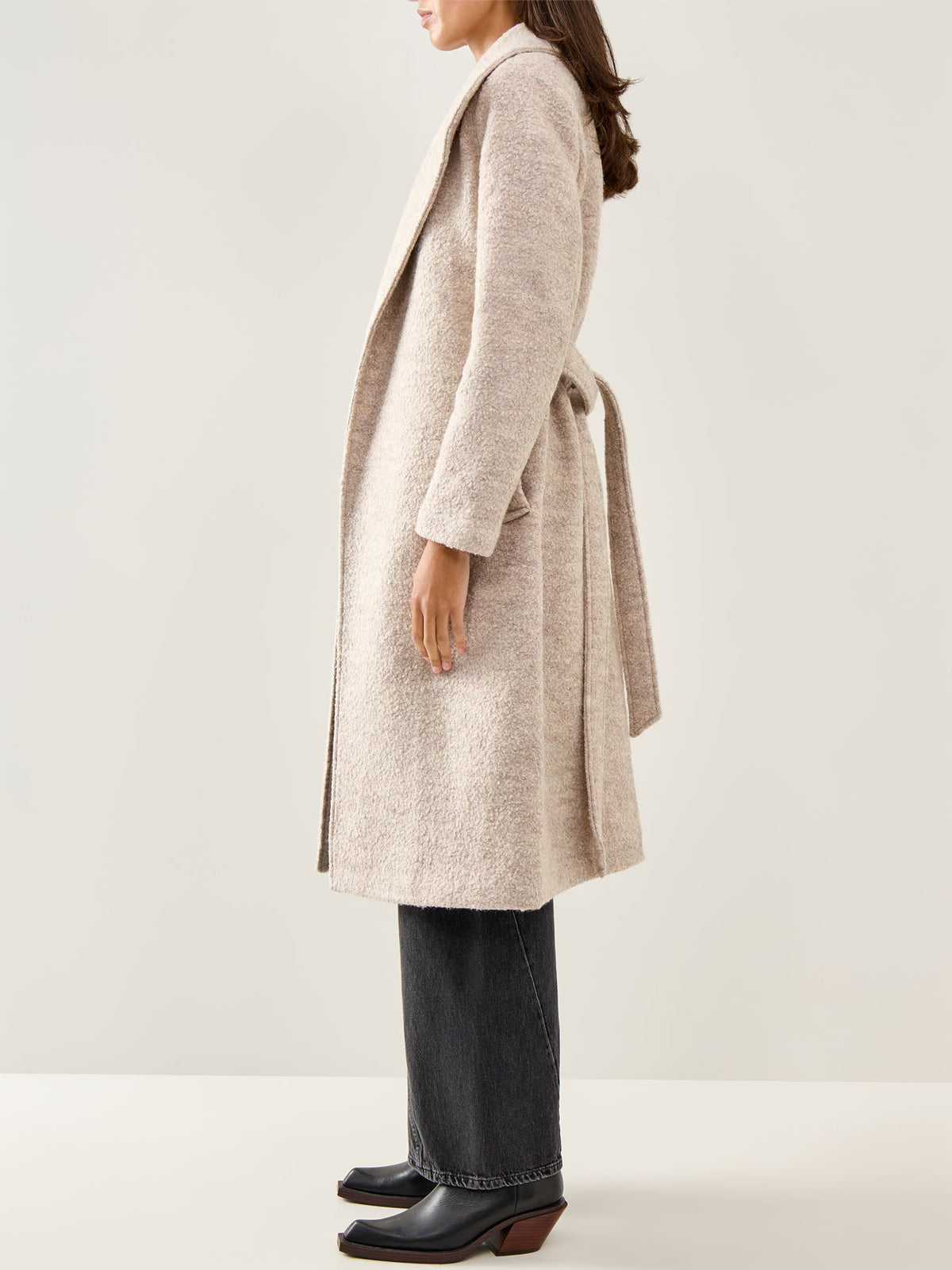 Rosa Boucle Coat Grey