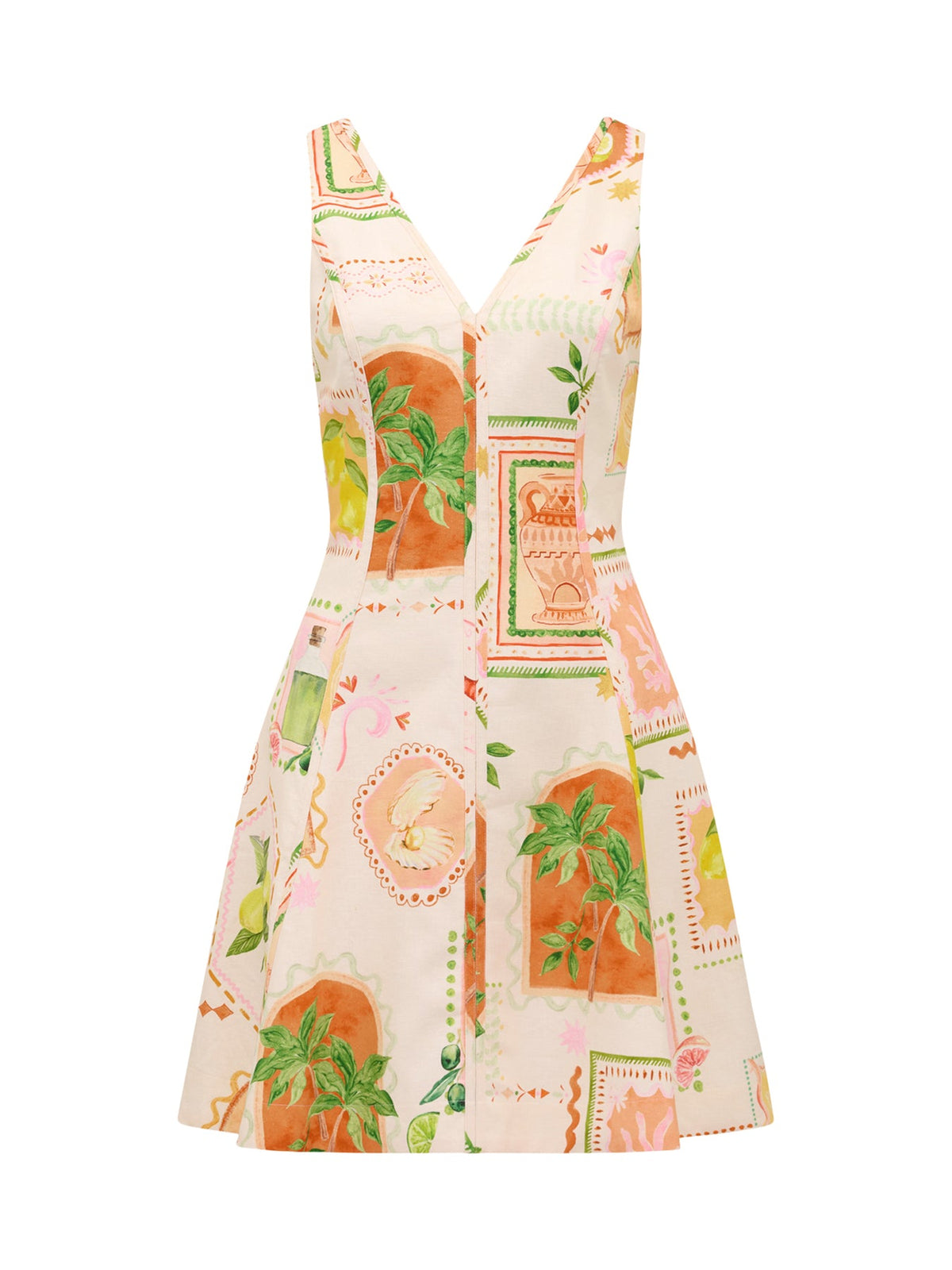 Fran Fit & Flare Linen Mini Dress