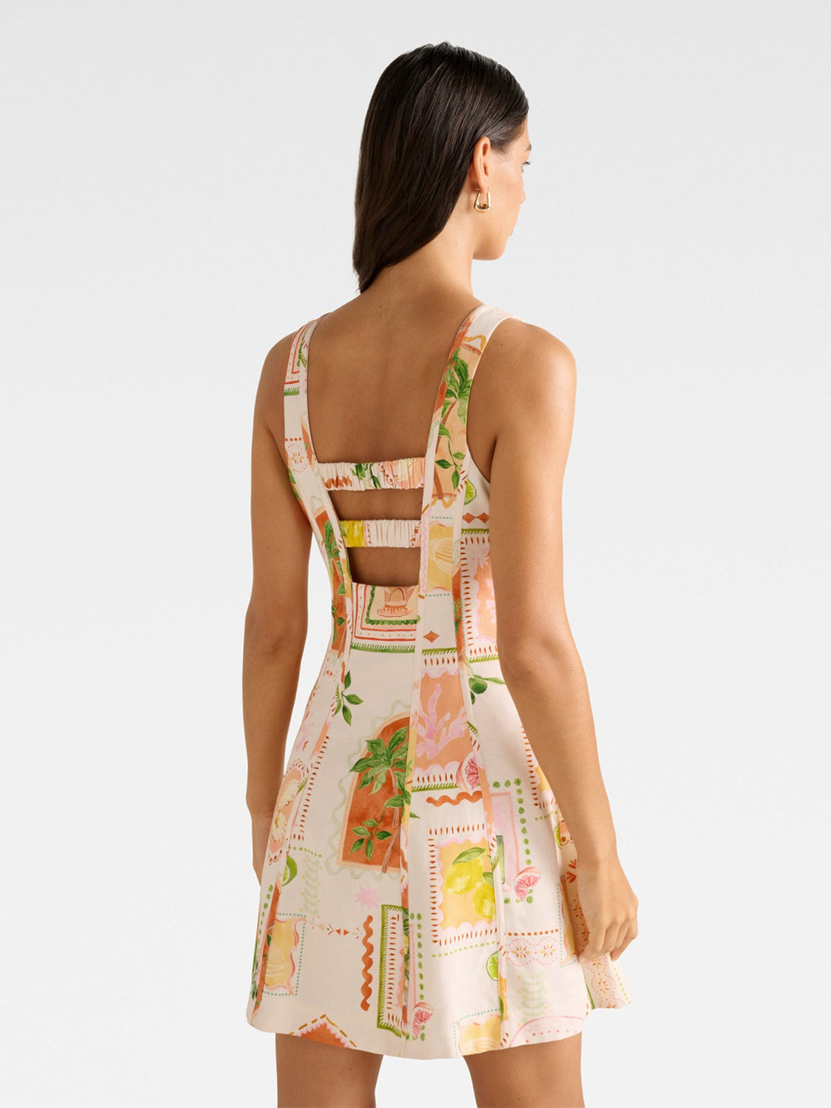 Fran Fit & Flare Linen Mini Dress