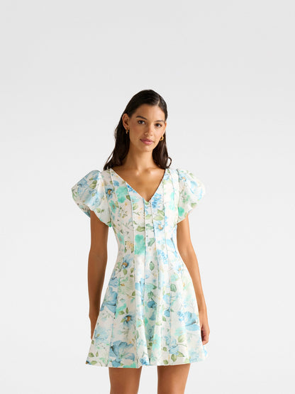 Camden Puff Sleeves Mini Dress