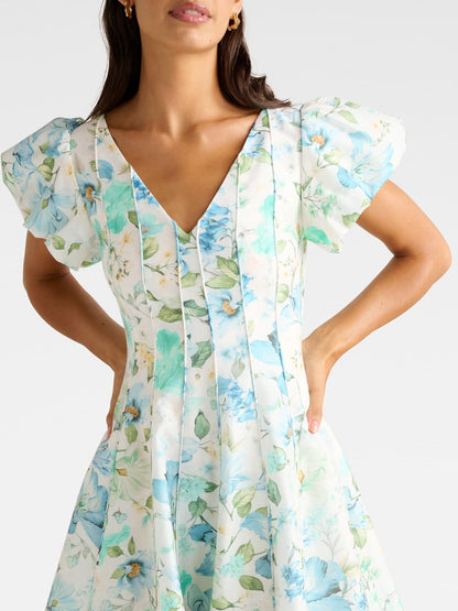 Camden Puff Sleeves Mini Dress