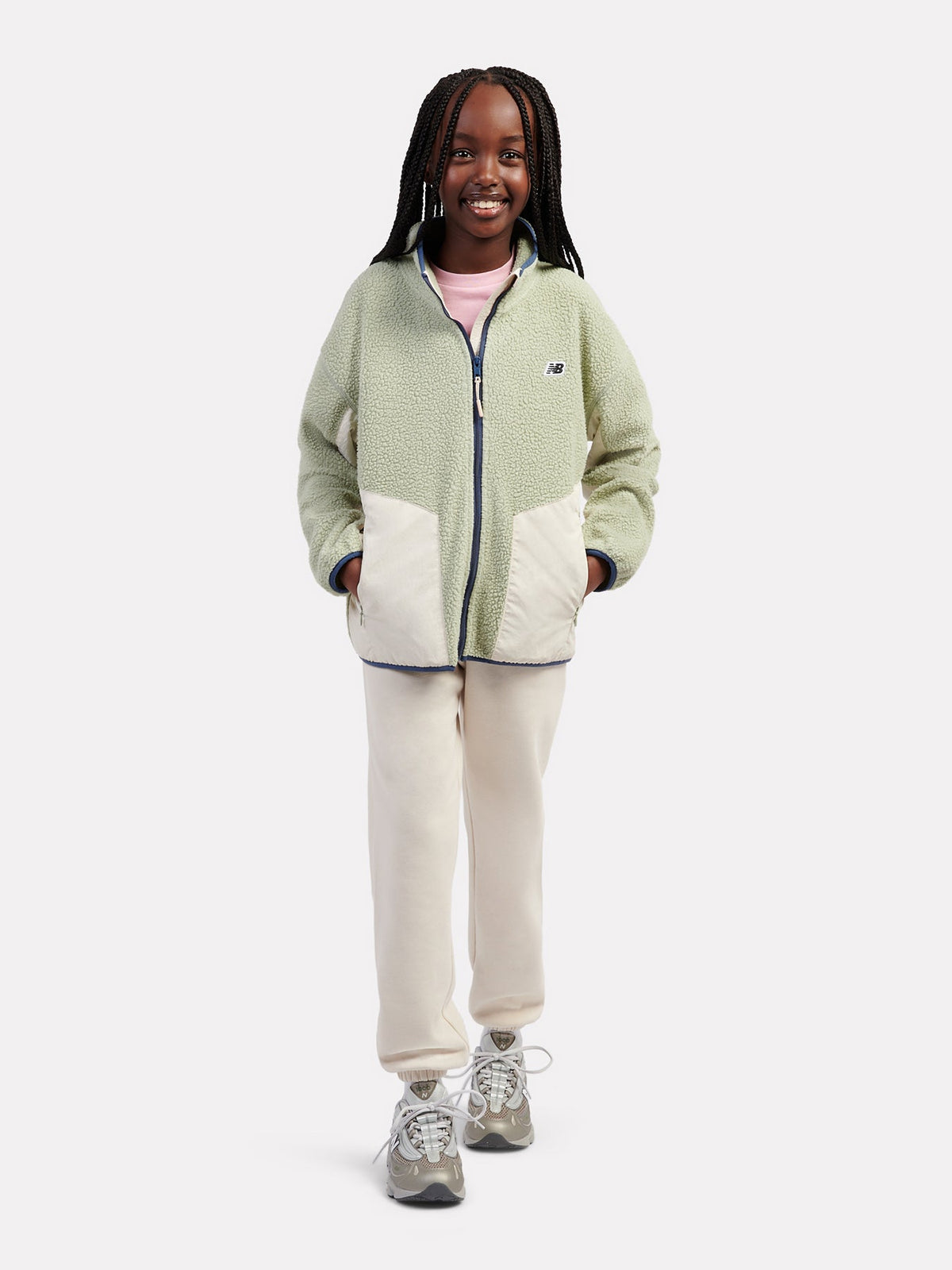 Kids’ Premium Borg Fleece Zip-Thru Funnel Multi