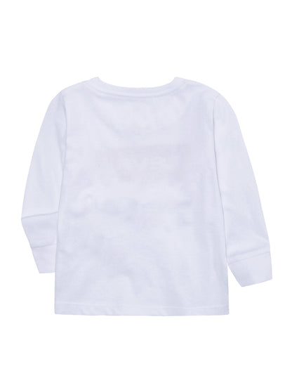 Long Sleeves Batwing Tee White