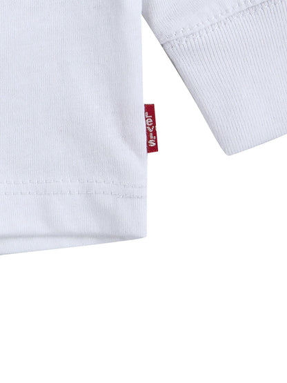 Long Sleeves Batwing Tee White