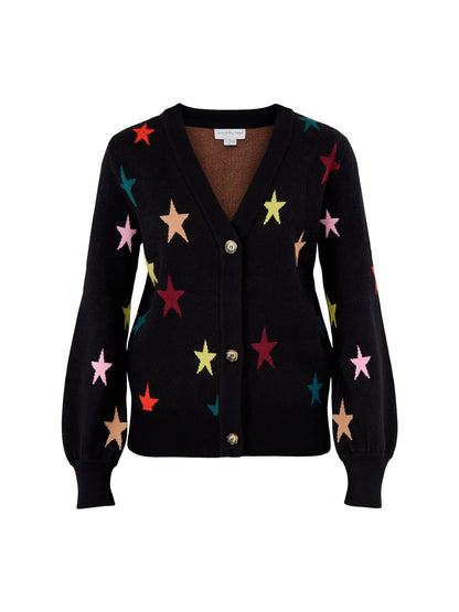 Star Cardigan Black