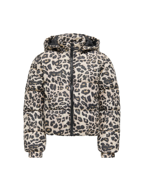 Only Short Puffer Jacket Silver Mink