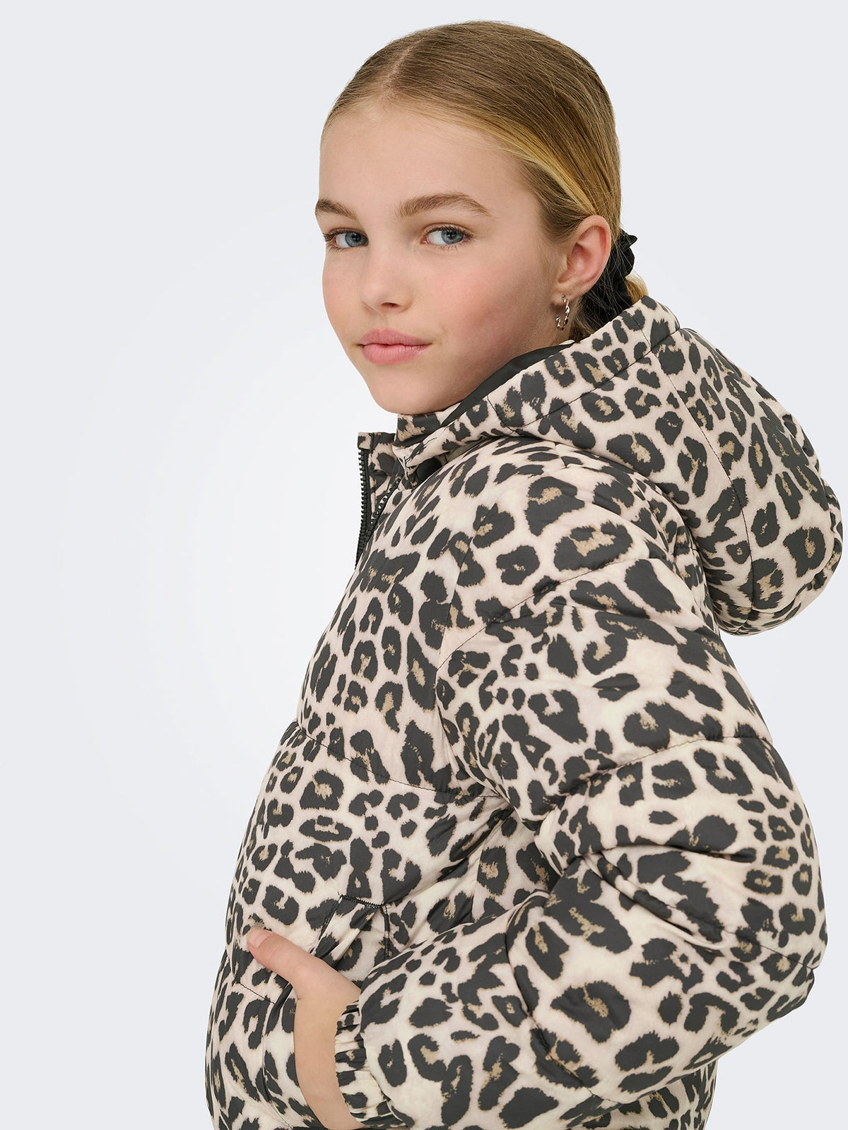 Only Short Puffer Jacket Silver Mink