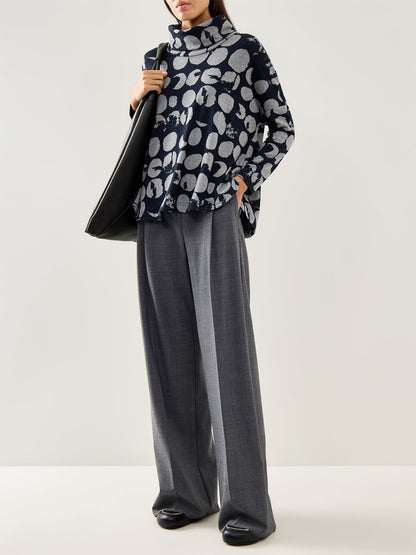 Textured Jersey Boxy Top Grey