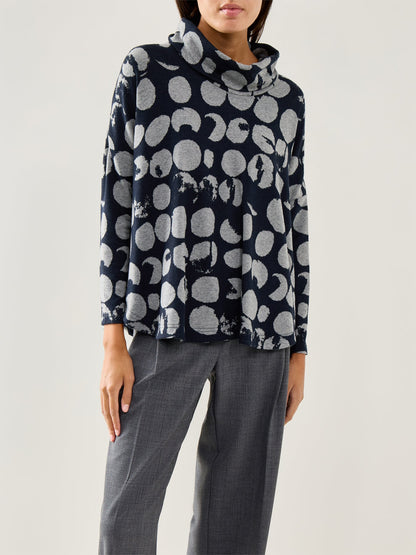 Textured Jersey Boxy Top Grey