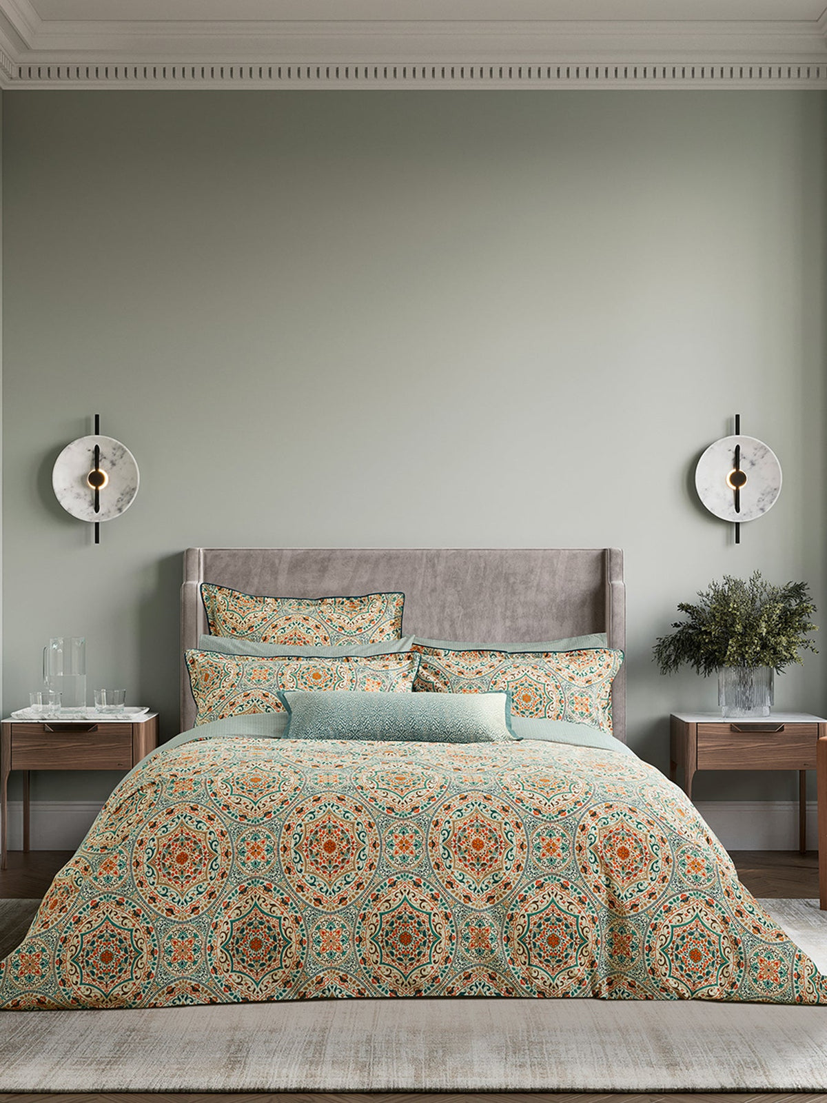 Addison Cover Set Gold & Teal