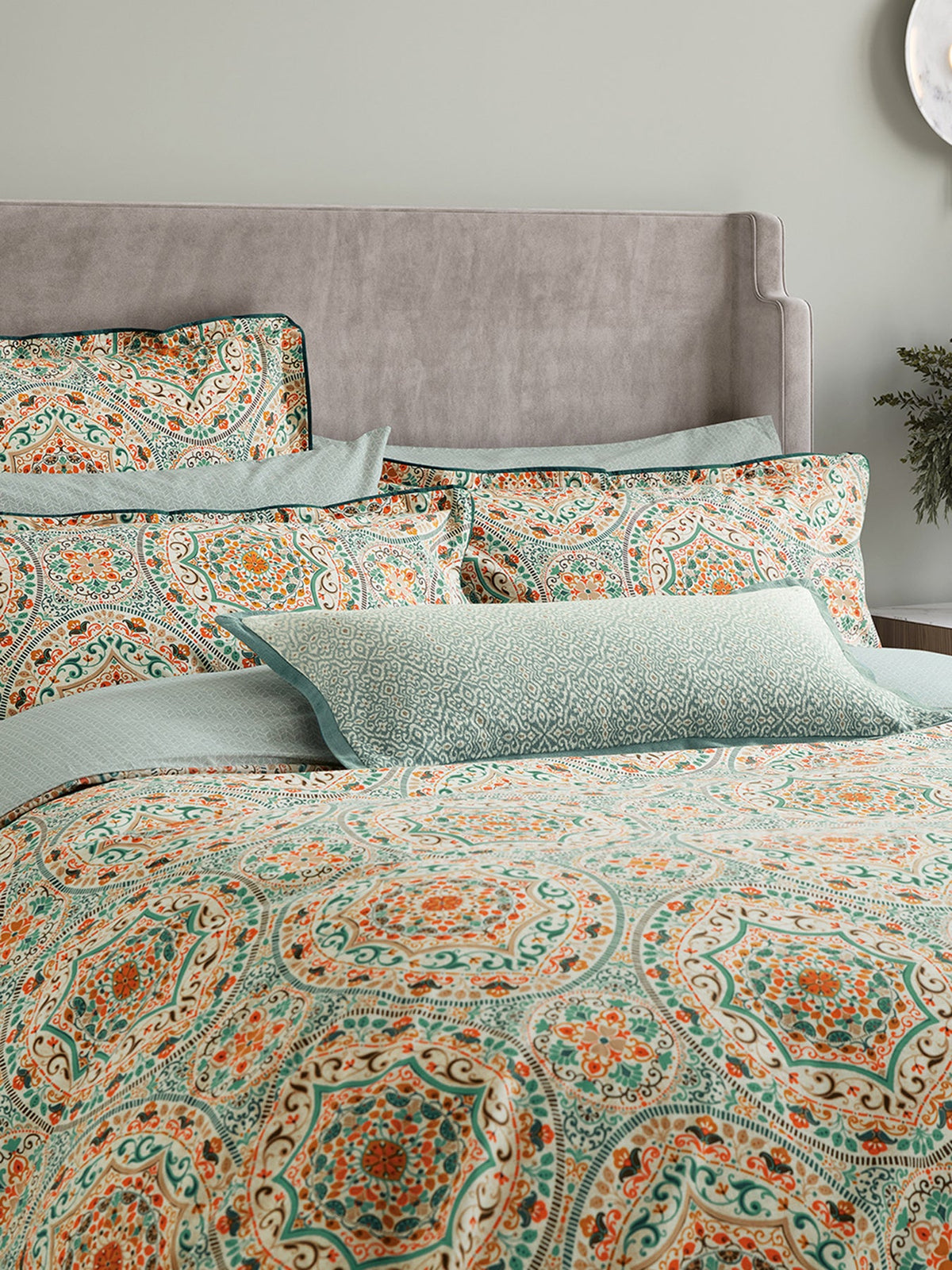 Addison Cover Set Gold & Teal