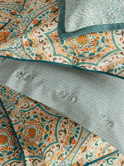 Addison Cover Set Gold & Teal
