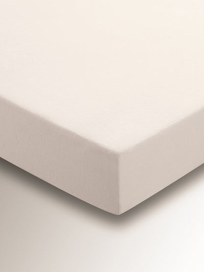 Ivory Brushed Cotton Fitted Sheet Double