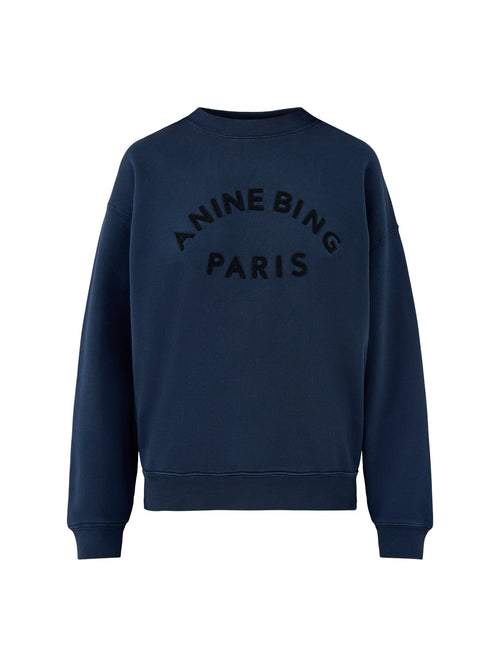 Jaci Sweatshirt Paris Cotton Dark Blue