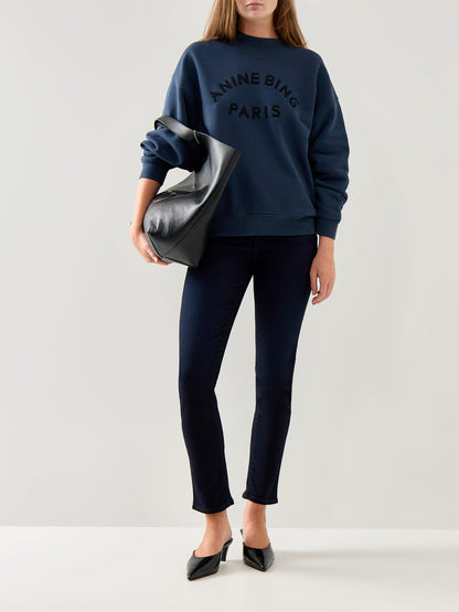 Jaci Sweatshirt Paris Cotton Dark Blue