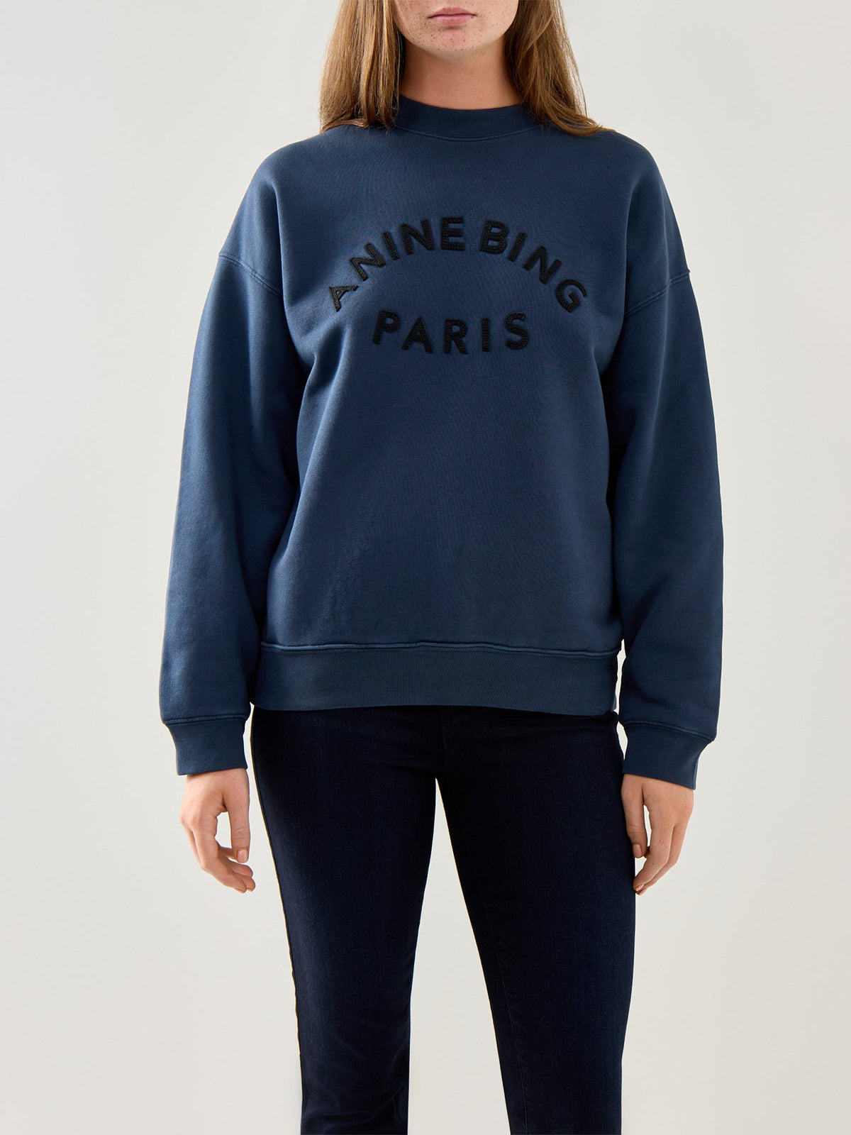 Jaci Sweatshirt Paris Cotton Dark Blue