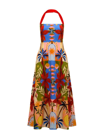 Romee Halter Neck Midi Dress