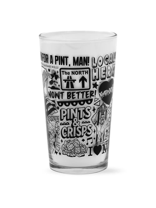 Lines Behind Beer Glass