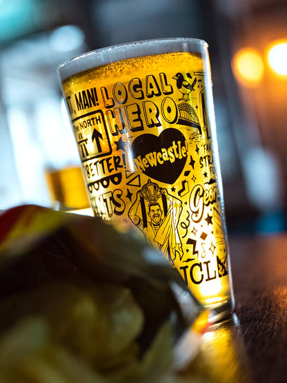Lines Behind Beer Glass