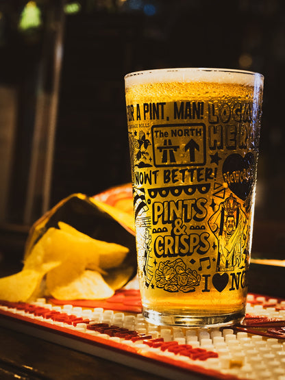 Lines Behind Beer Glass