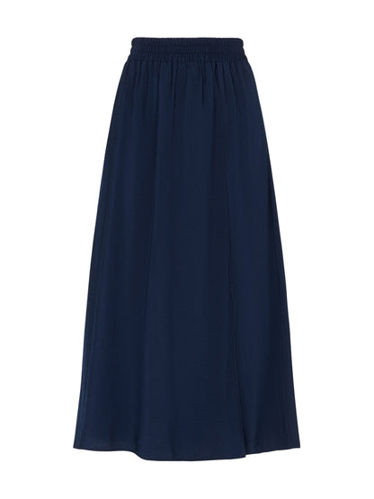 Navy Eva Elasticated Waist Skirt