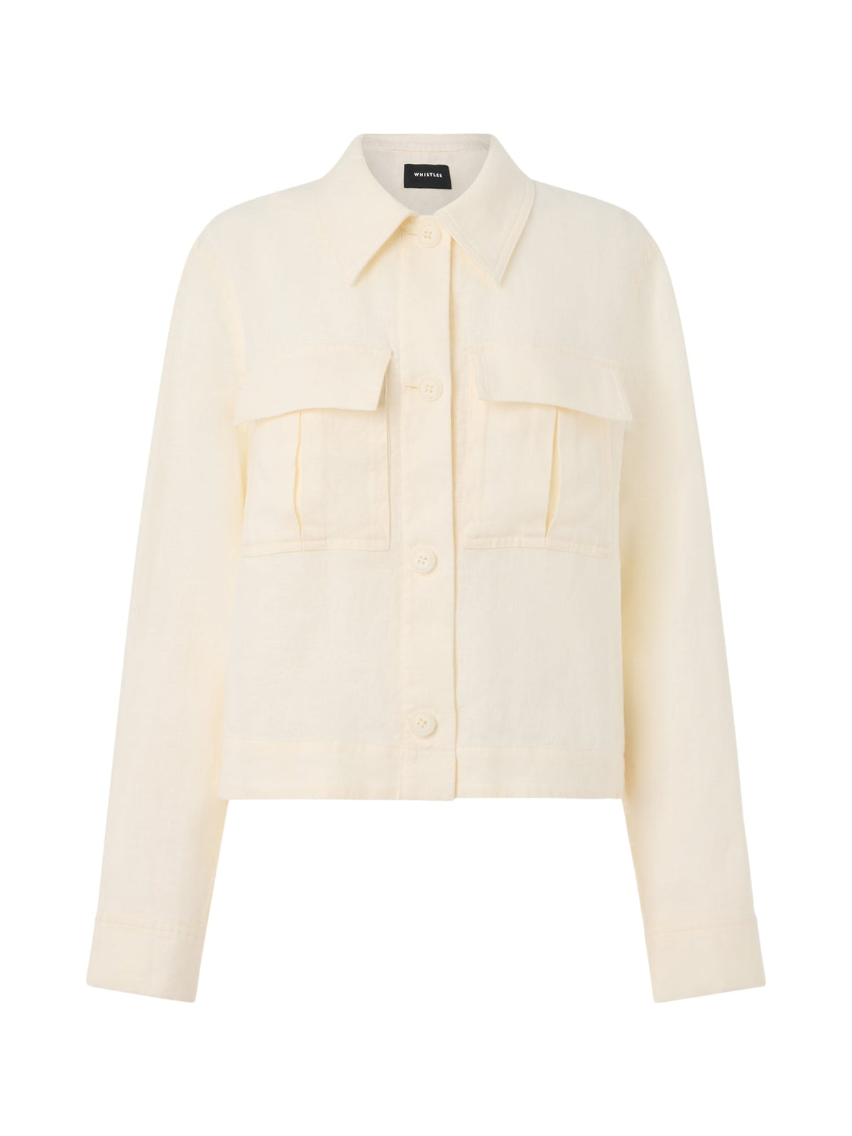 Ivory Abby Linen Casual Jacket