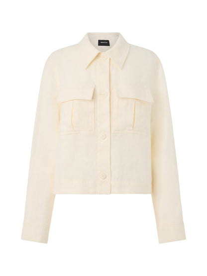 Ivory Abby Linen Casual Jacket