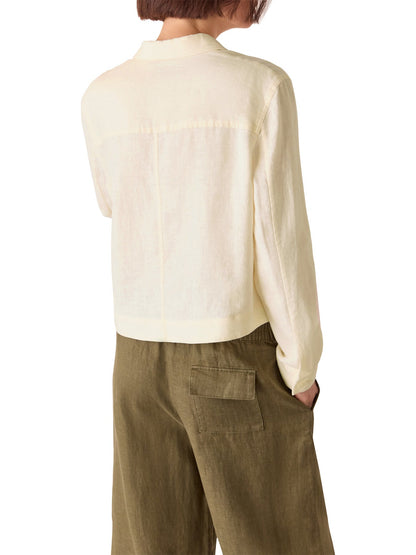 Ivory Abby Linen Casual Jacket