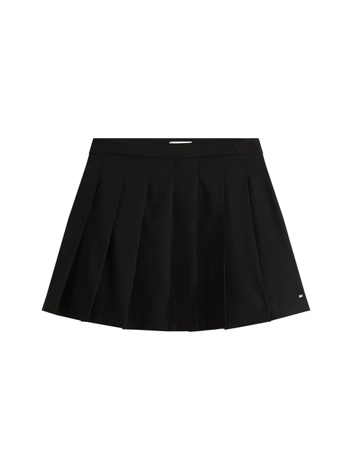 Timeless Wool Blend Pleated Mini Skirt Navy