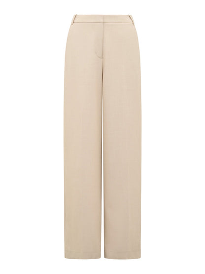 Lulu Wide Leg Pants Milk Marle Suit