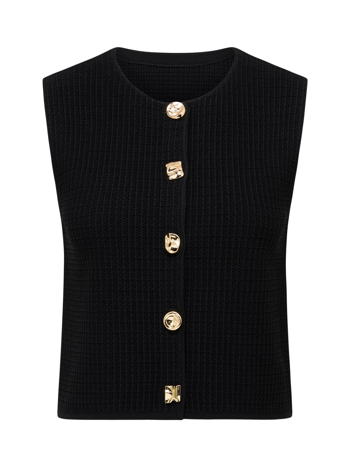 Elyse Knitted Tank Top Black