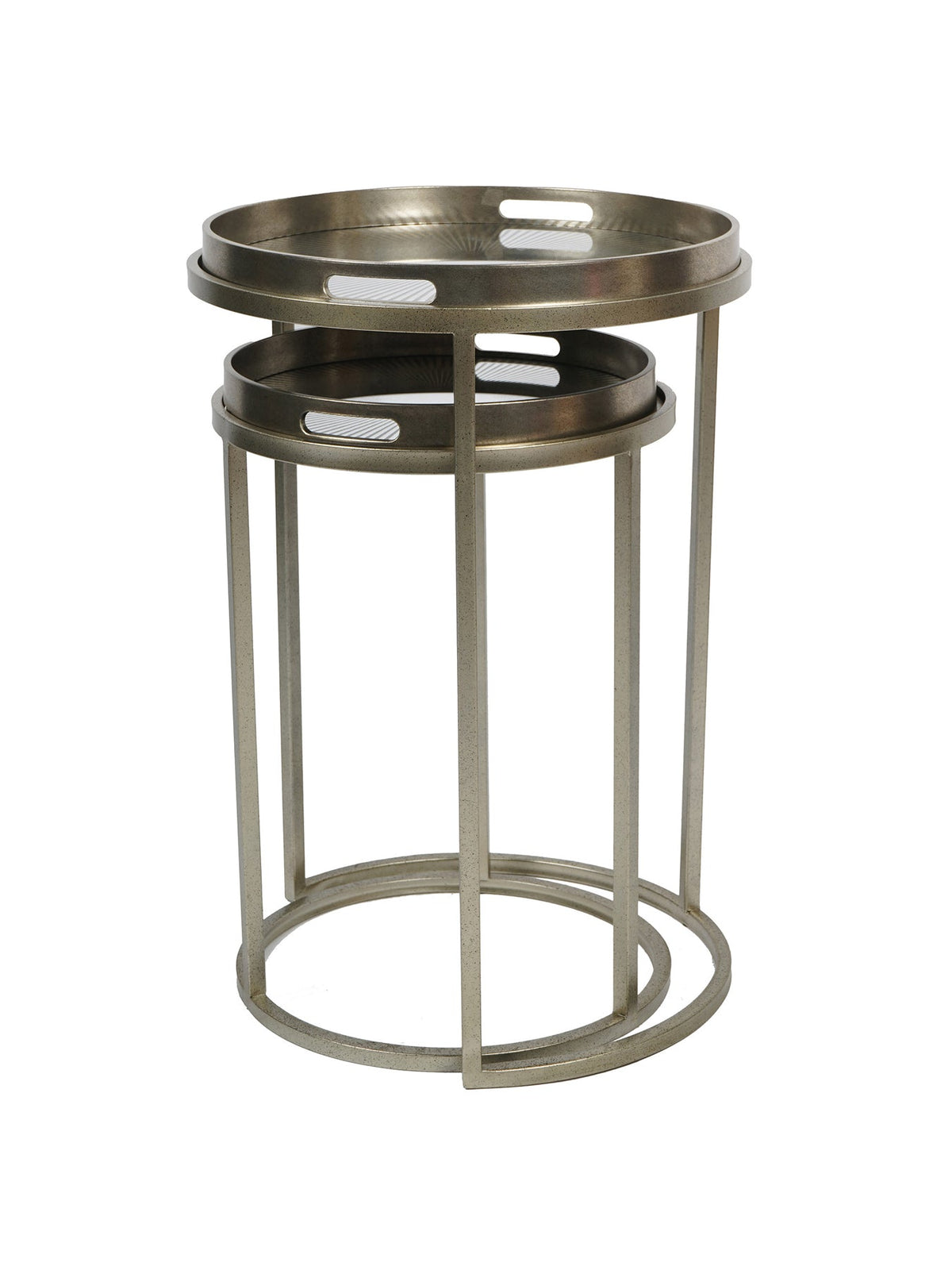 Sunburst Set 2 Side Tray Tables