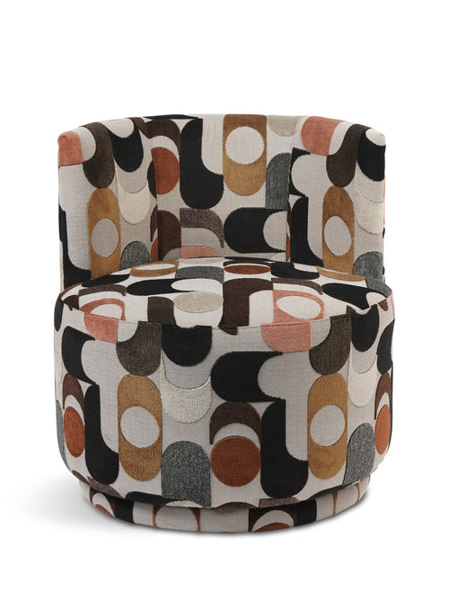 Portico Belgian Velvet Swivel Chair