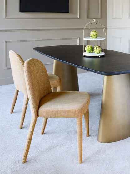 Eska Upholstered Dining Chairs in Wheat (set of 2)