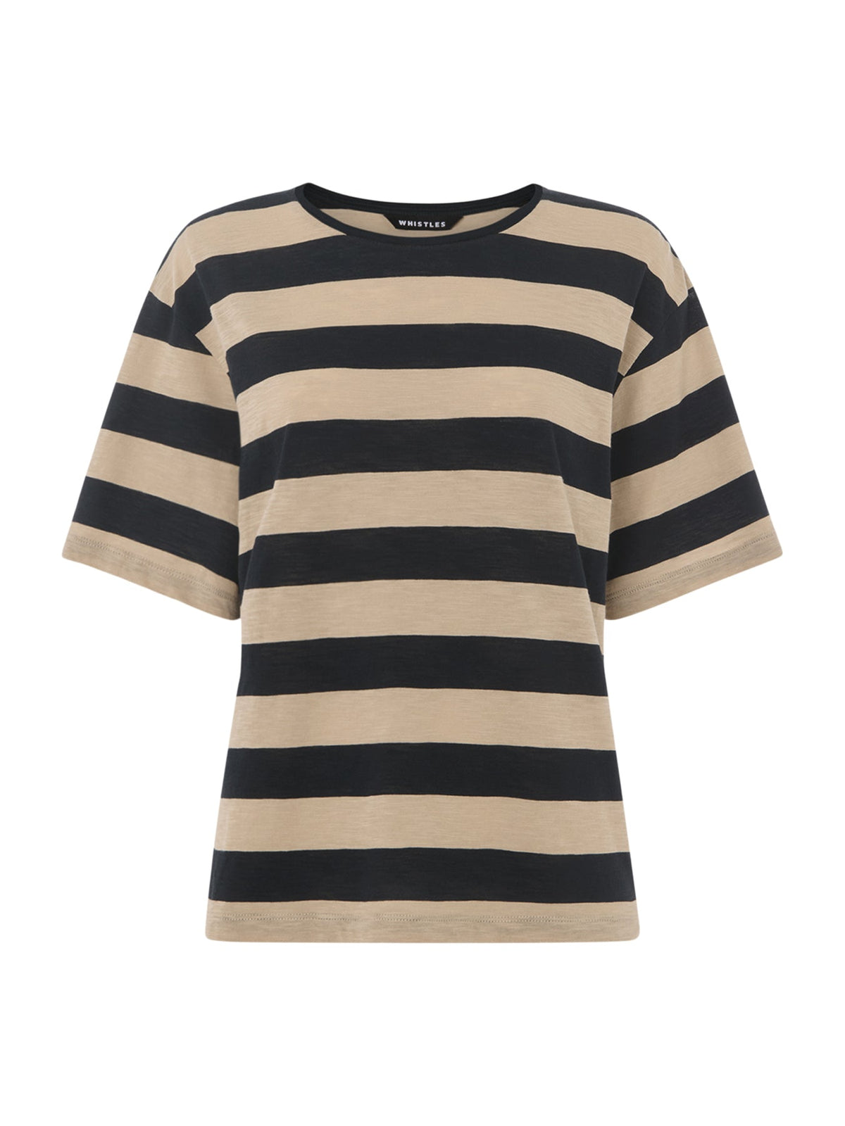 Wide Stripe Tee Black