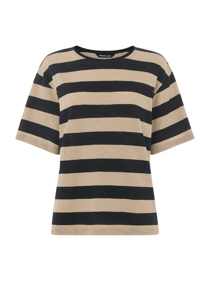 Wide Stripe Tee Black