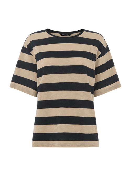 Wide Stripe Tee Black