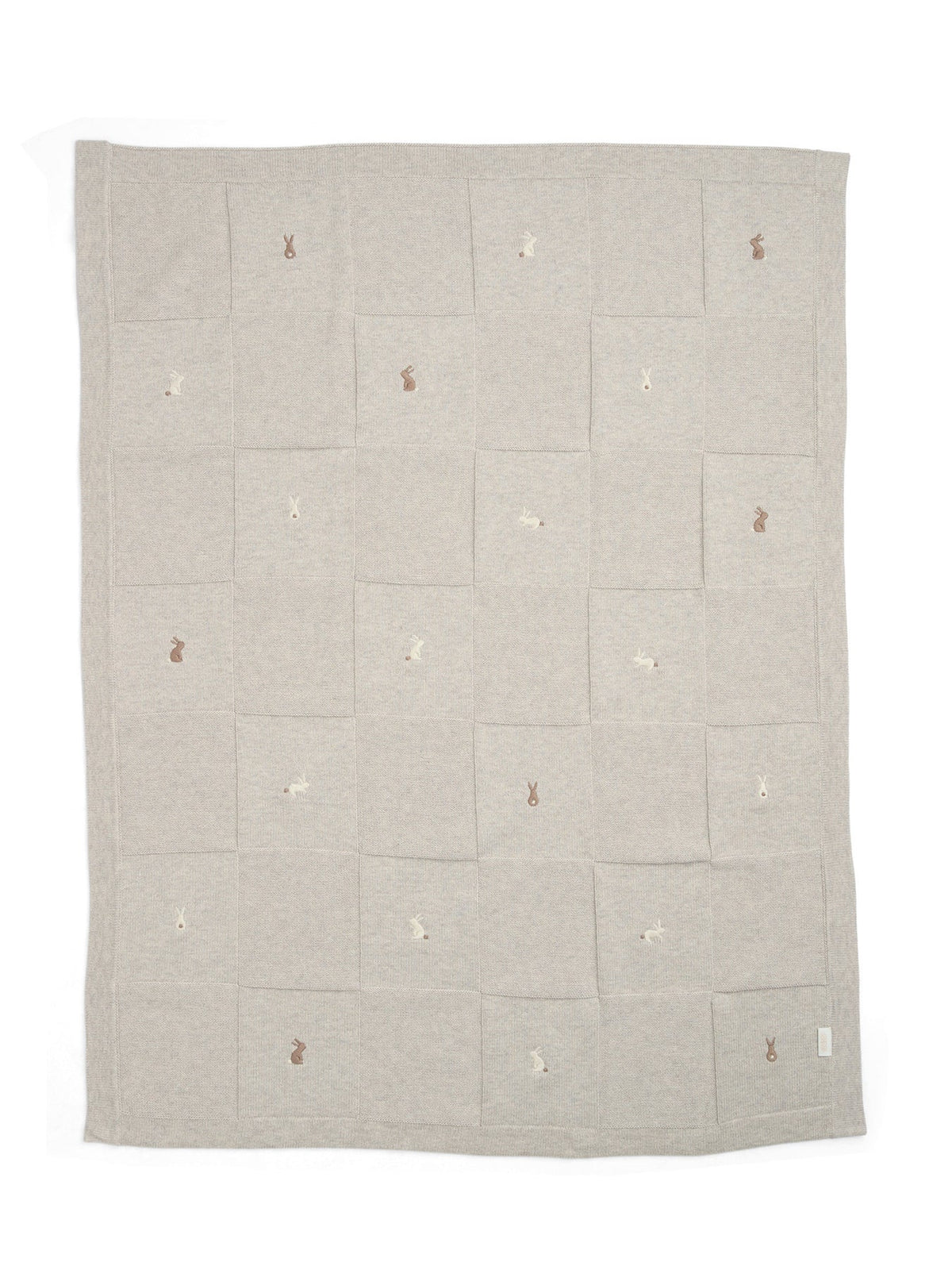 Knitted Blanket Bunny Grey